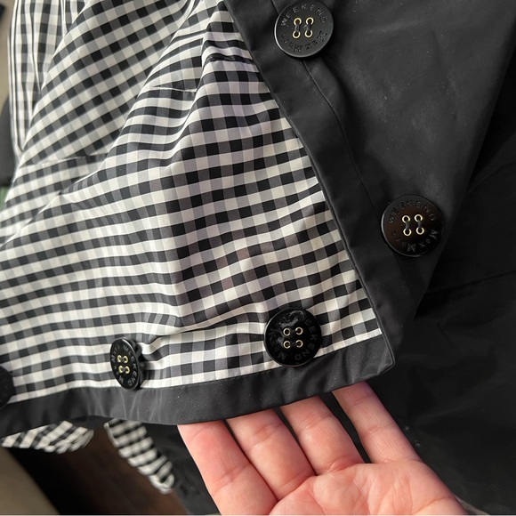 Weekend Max Mara  Women's Black Reversible Coat Jacket Solid/Plaid  Size S - Picture 9 of 10